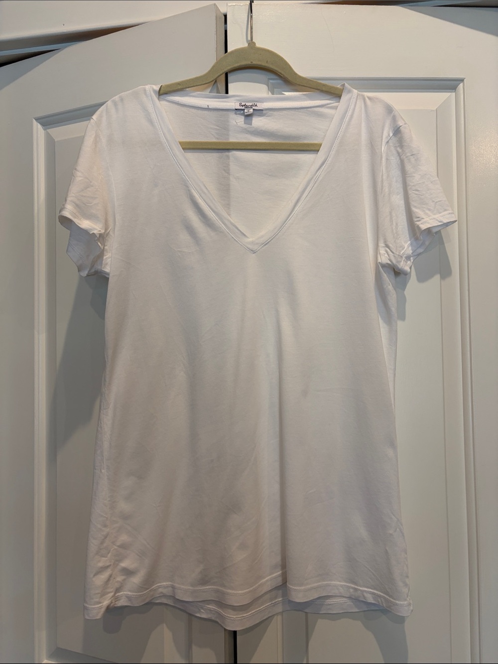 Splendid White V-Neck Short Sleeve Tee - Lightweight.  Medium.  Never worn.